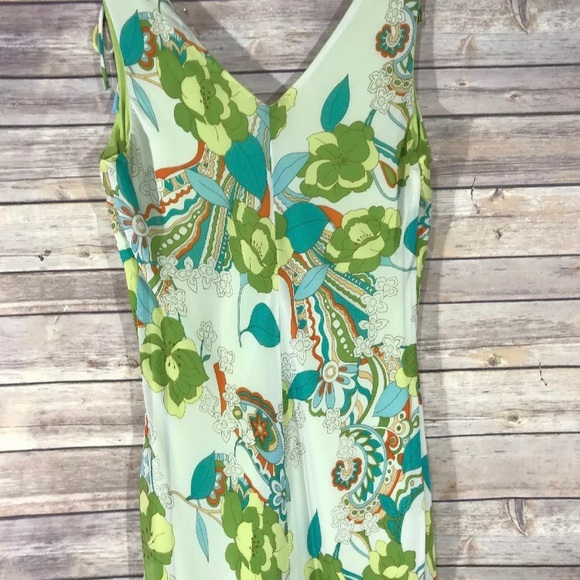 4U Designs Green Paisley Dress SZ Medium - Picture 8 of 8